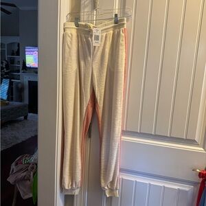 L*Space Ivory and Blush Joggers
